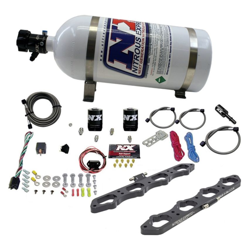 Nitrous Express Ford Coyote 5.0L V8 Nitrous Wet Port Plate Kit w/10lb Bottle