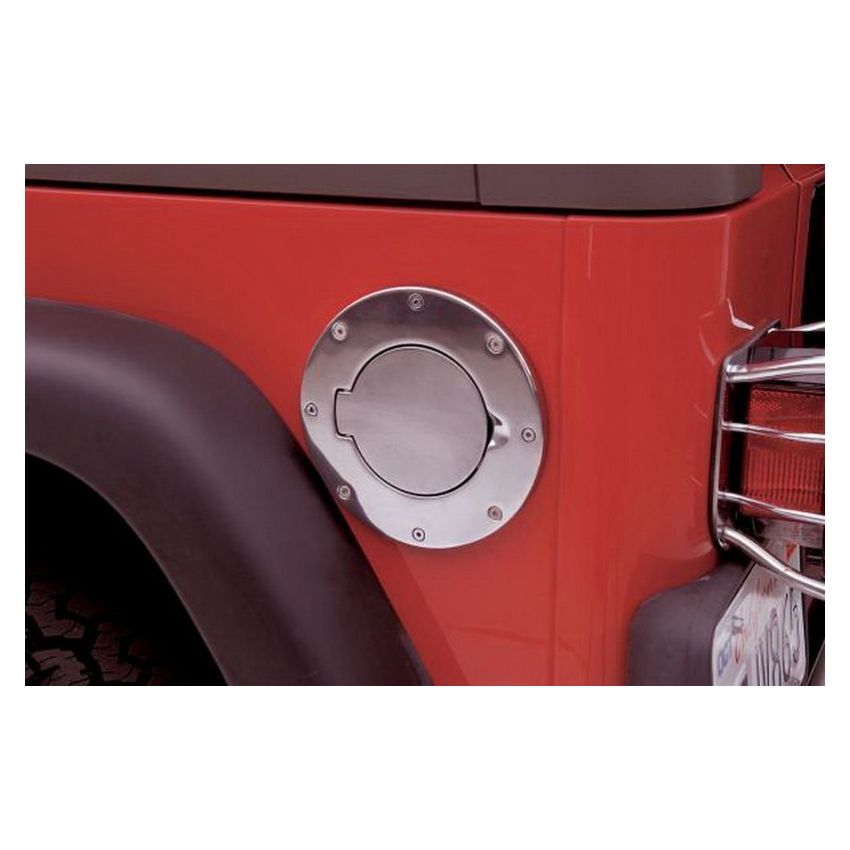 Rampage 75000 1997-2006 Jeep Wrangler(TJ) Billet Style Gas Cover - Polished