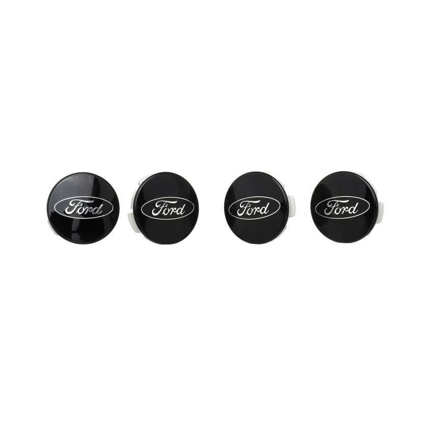 Ford Racing M-1096K-BCC Ford Car Black And Chrome Wheel Center Cap Kit