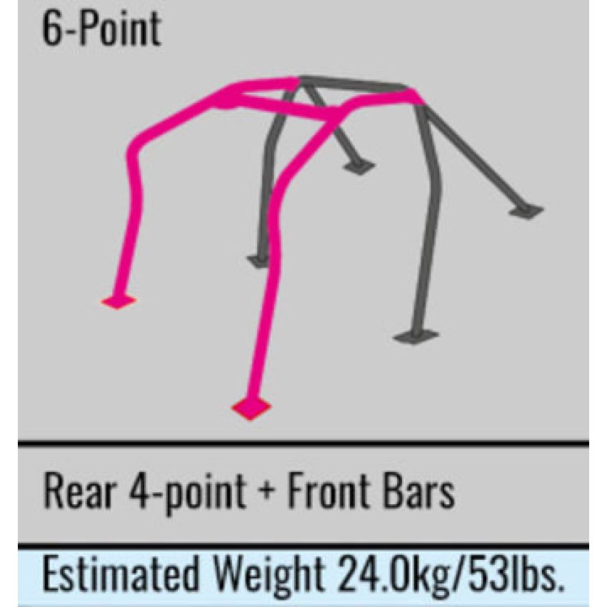 Cusco 666 270 E20 Safety 21 Roll Cage 6 Point 2 Passenger Around Dash 02-07 Subaru WRX / STI (S/O / No Cancel)
