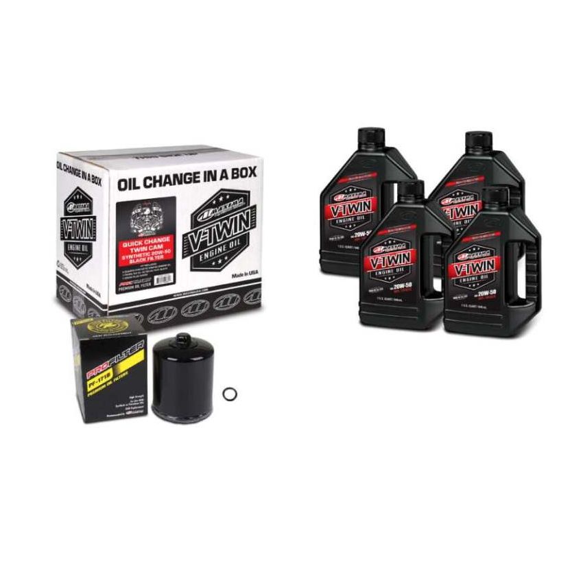 Maxima V-Twin Quick Change Kit Synthetic w/ Black Filter Twin Cam