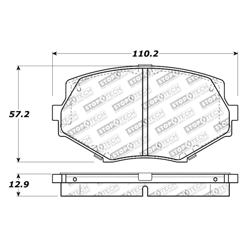 StopTech Street Touring 94-97/99-05 Miata w/Normal Suspension Front Brake Pads D635