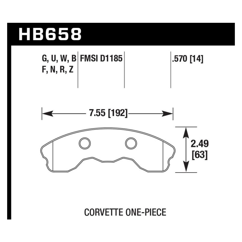 Hawk Performance HB658Q.570 DTC-80 Disc Brake Pad