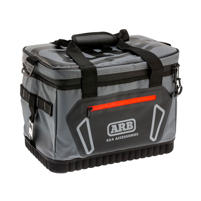 ARB Cooler Bag Charcoal w/ Red Highlights 15in L x 11in W x 9in H Holds 22 Cans
