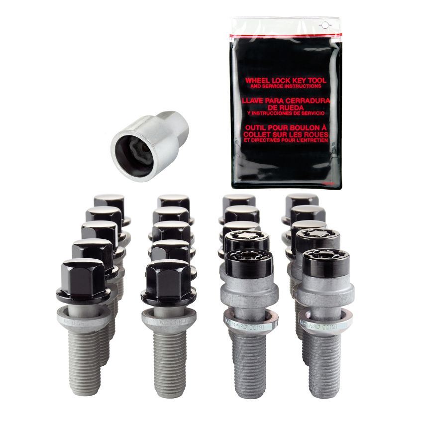 McGard (68032BK 14X1.5 MCG 5 LUG BOLT INSTALL KIT,RADIUS SEAT, BLACK W/WHL LKS-17MM HEX)