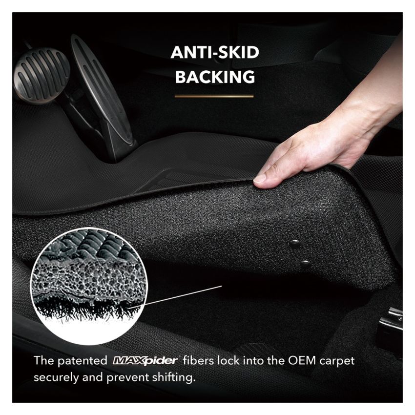 3D MAXpider L1IN03201509 22-23 Infiniti QX60 7 Seat Kagu Black Floormat- Row 1/2/3