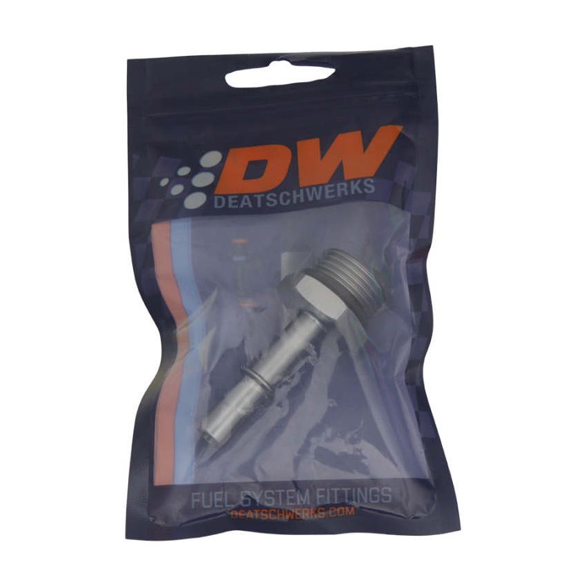 DeatschWerks 10AN ORB Male to 3/8in Male EFI Quick Connect Adapter - Anodized DW Titanium