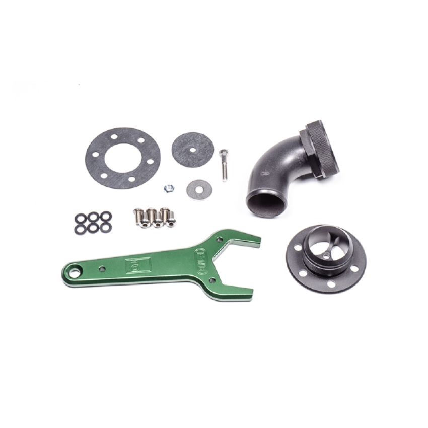 Radium Remote Mount Fill Neck - 24AN Elbow - 1.5in Barb