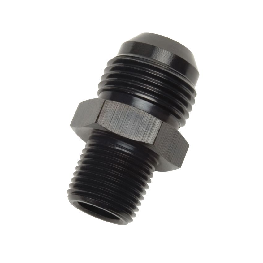Russell Performance -10 AN to 3/8in NPT Straight Flare to Pipe (Black)