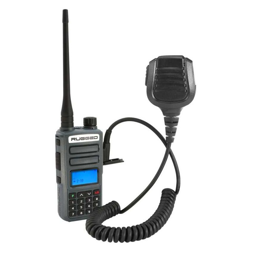 Rugged Radios GMR2-G BUNDLE - Rugged GMR2 PLUS - GMRS / FRS Two Way Handheld Radio with Hand Mic