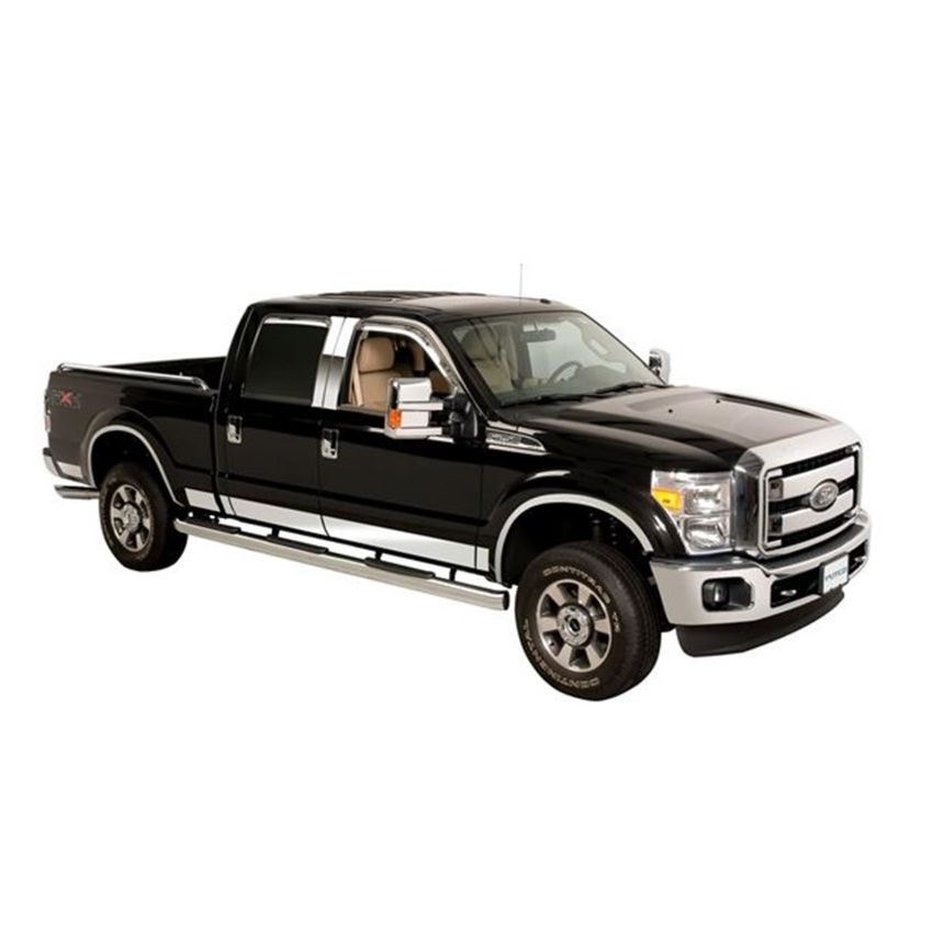 Putco 9751454 11-16 Ford SuperDuty - Crew Cab 6.5ft Short Box - 12pcs - 6.25in Wide SS Rocker Panels