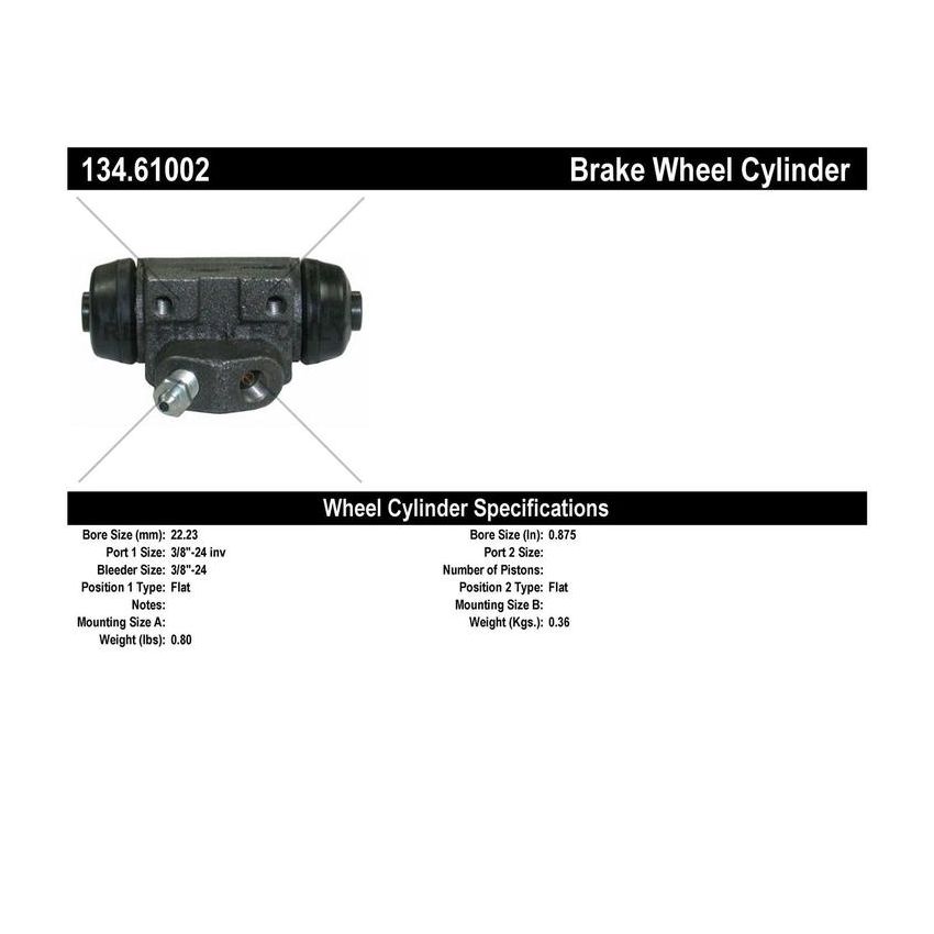 CENTRIC PARTS 134.61002 Centric Premium Wheel Cylinder
