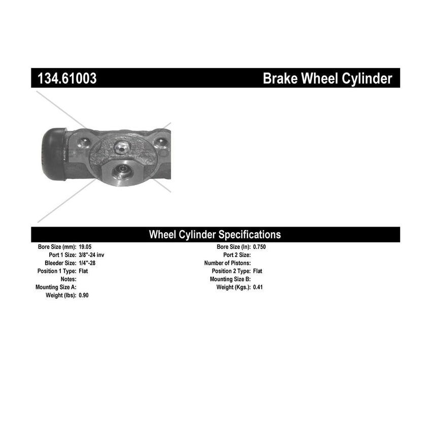 CENTRIC PARTS 134.61003 Centric Premium Wheel Cylinder
