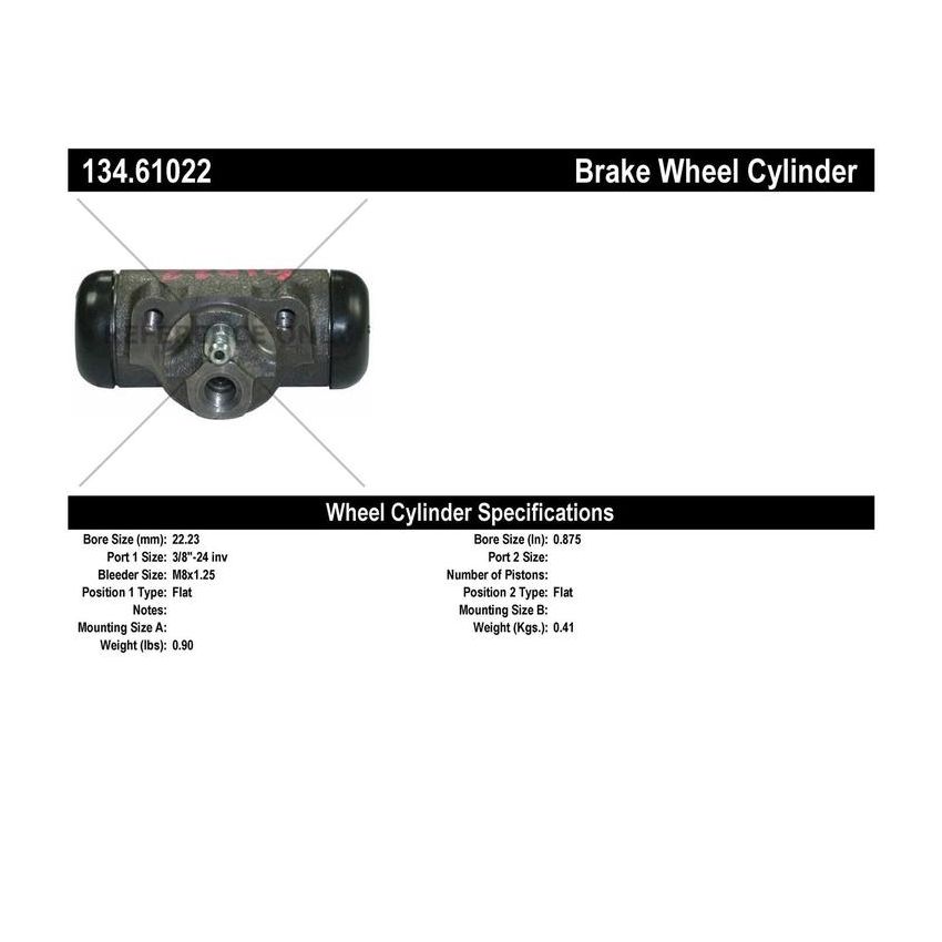 CENTRIC PARTS 134.61022 Centric Premium Wheel Cylinder