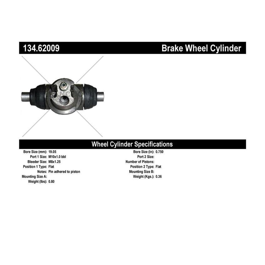 CENTRIC PARTS 134.62009 Centric Premium Wheel Cylinder