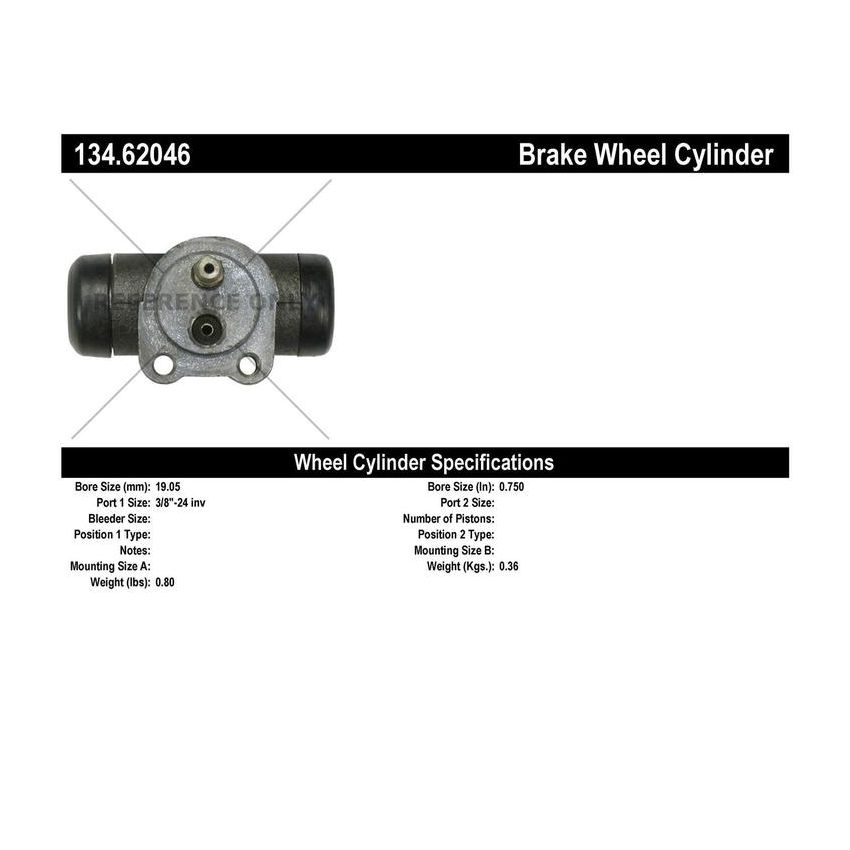 CENTRIC PARTS 134.62046 Centric Premium Wheel Cylinder