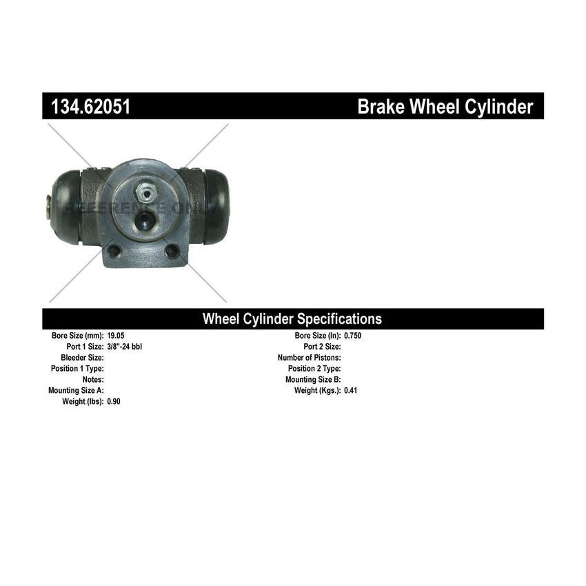 CENTRIC PARTS 134.62051 Centric Premium Wheel Cylinder