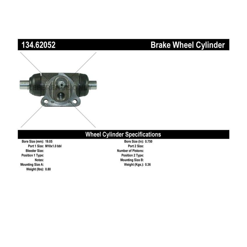 CENTRIC PARTS 134.62052 Centric Premium Wheel Cylinder