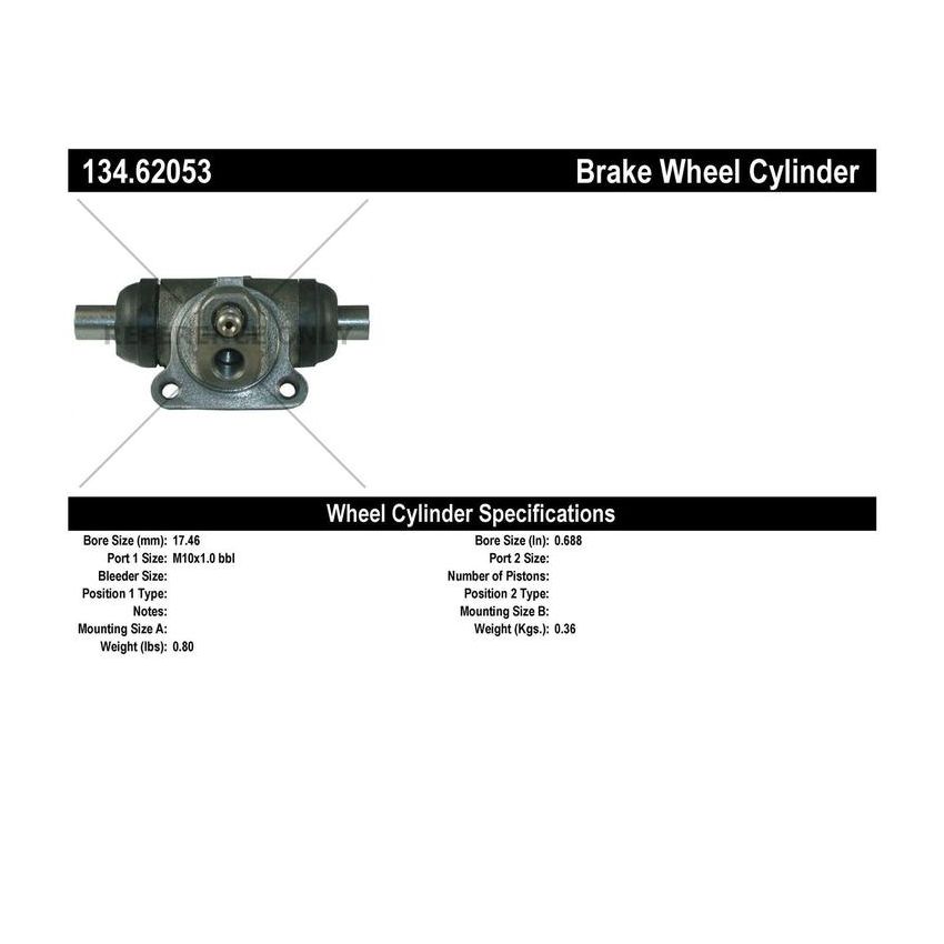 CENTRIC PARTS 134.62053 Centric Premium Wheel Cylinder