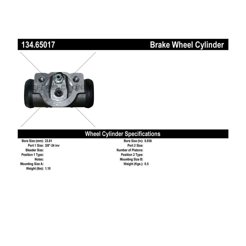 CENTRIC PARTS 134.65017 Centric Premium Wheel Cylinder