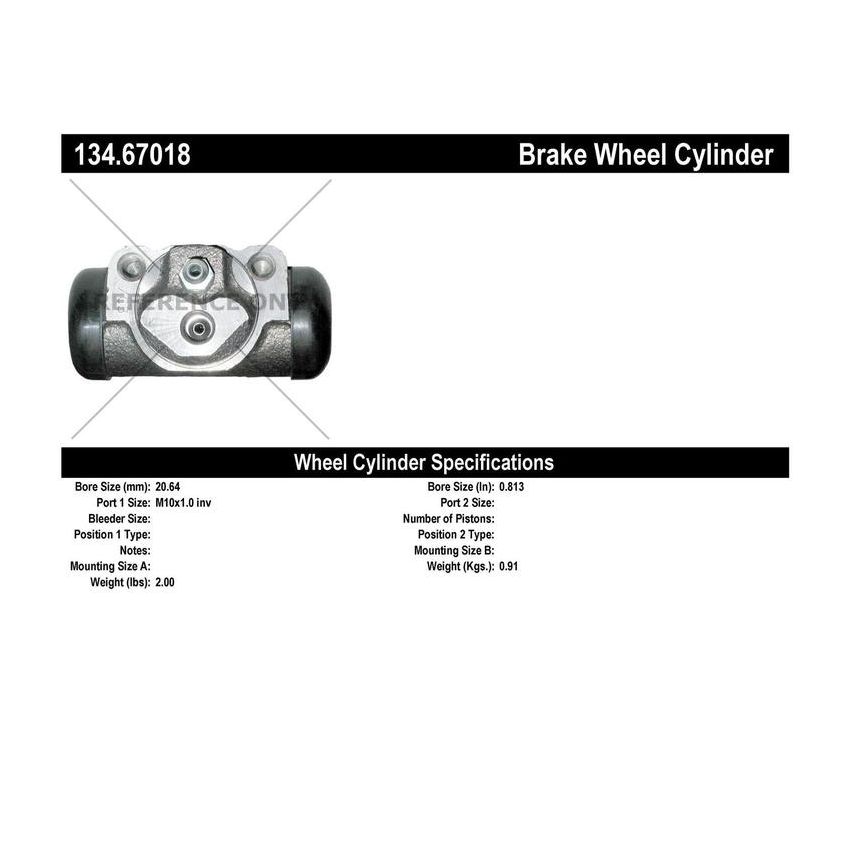 CENTRIC PARTS 134.67018 Centric Premium Wheel Cylinder