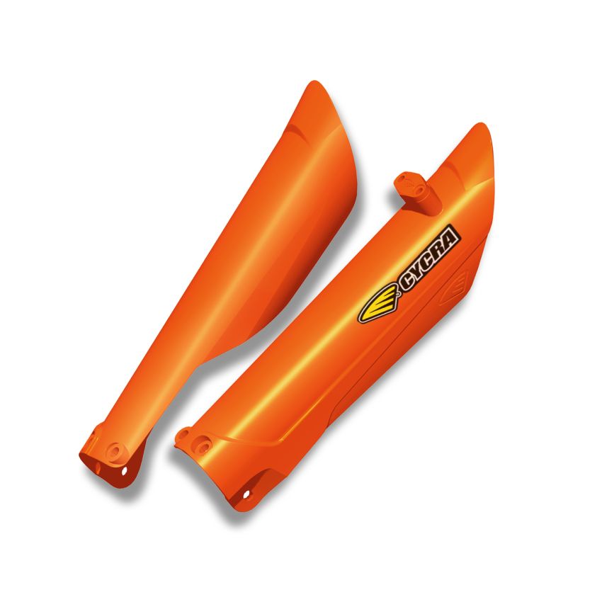 Cycra 1CYC-6905-22 15-23 KTM 125-500 SX/XC/SX-F/XC-F/XC-W/XCF-W/EXC-F Performance Fork Guards - Orange