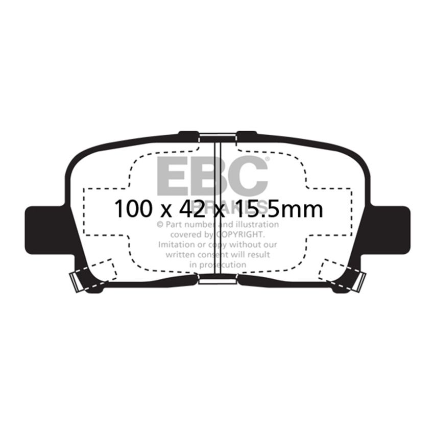 EBC 00-02 Acura MDX 3.5 Greenstuff Rear Brake Pads