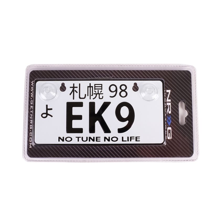 NRG Mini JDM Style Aluminum License Plate (Suction-Cup Fit/Universal) - EK9