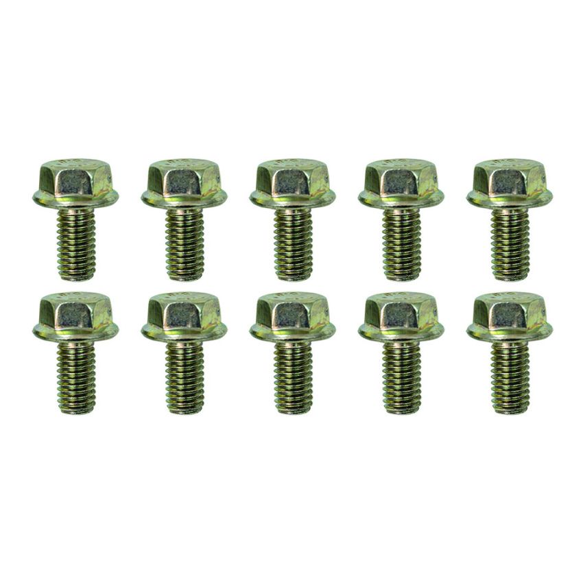 Moroso 38841 M8-1.25 x 16mm Non-Serrated Zinc Flange Bolt  - 10 Pack