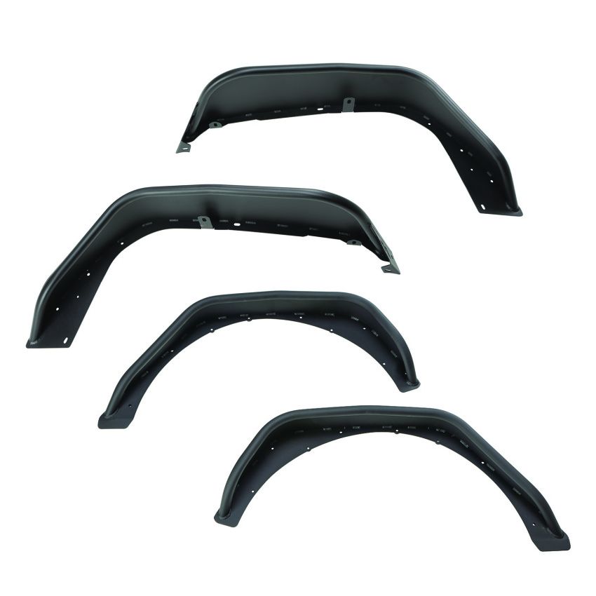 Rugged Ridge 11615.73 HD Steel Tube Fenders Full Set Black 18-19 JL