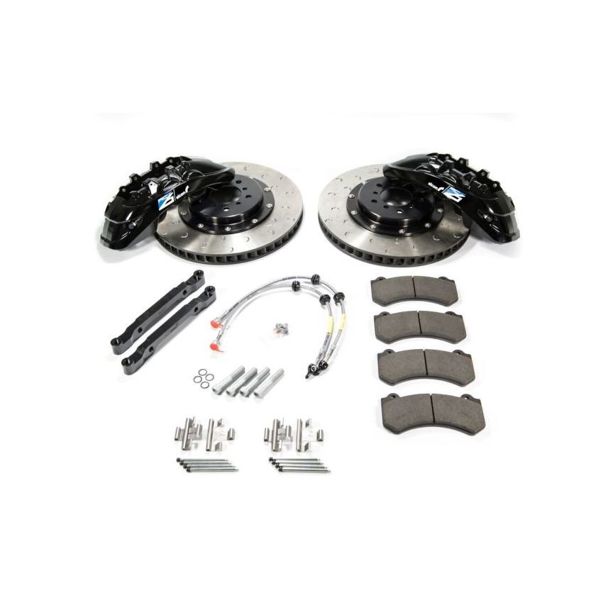 Alcon BKF7059ZG05 2009+ Nissan GT-R R35 412x36mm Rotor 6 Piston Caliper RC6 Front Axle Kit - Sky Blue