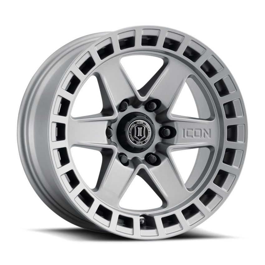 ICON Raider 17x8.5 6x135 6mm Offset 5in BS Titanium Wheel