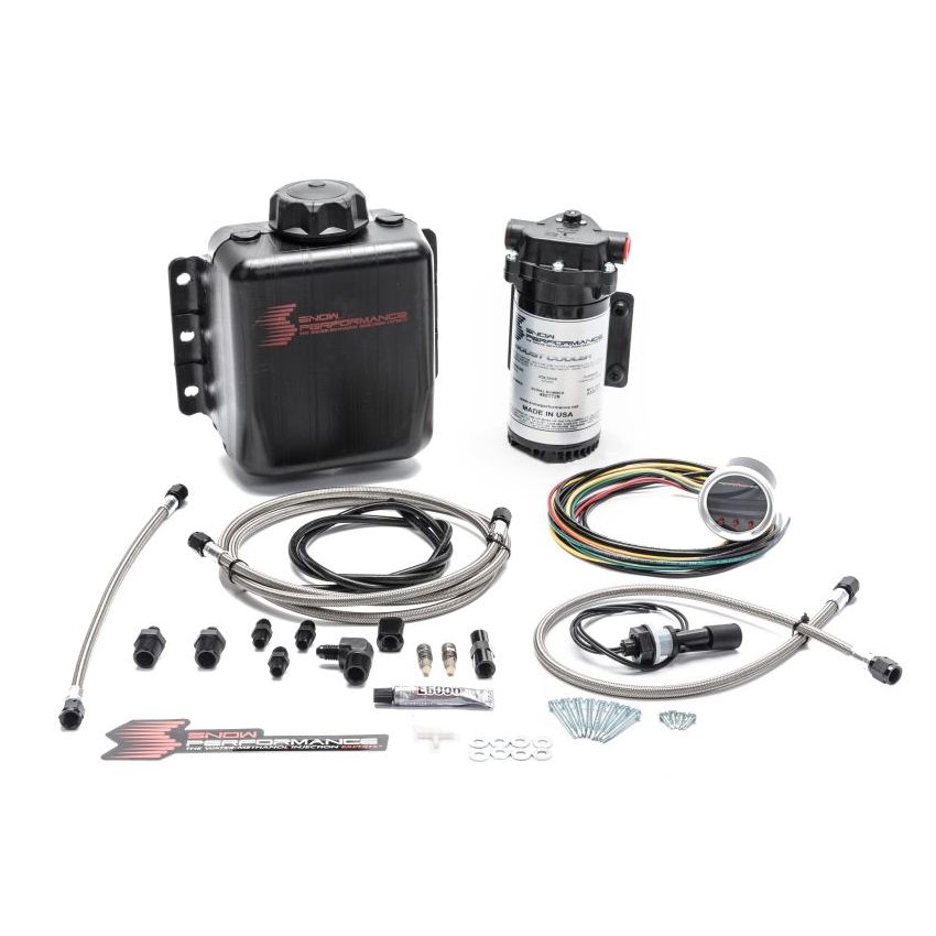 Snow Performance Stg 2 Boost Cooler F/I Prog. Water Injection Kit (SS Braided Line 4AN Fittings)