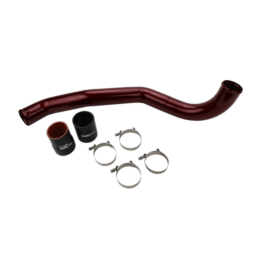 Wehrli 17-19 Chevrolet 6.6L L5P Duramax Driver Side 3in Intercooler Pipe - WCFab Red