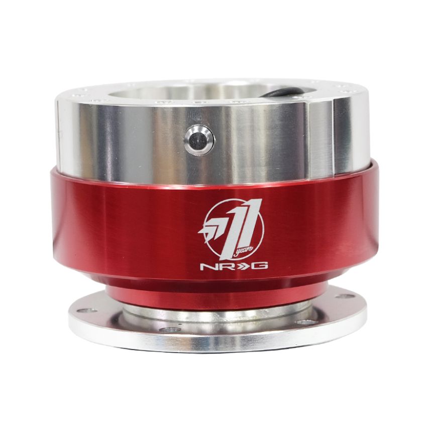 NRG SRK-100RD Quick Release - Silver Body/ Red Chrome Ring