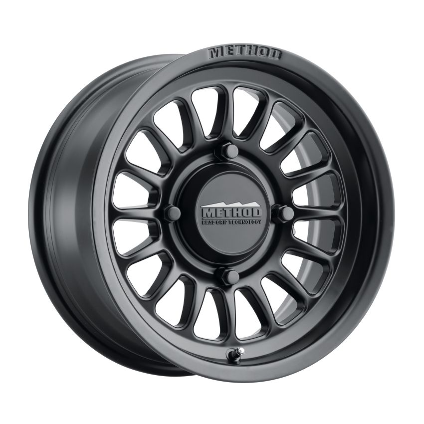 Method Wheels MR41151047564 Method MR411 Bead Grip 15x10 / 6+4/25mm Offset / 4x136 / 106.25mm CB Matte Black Wheel