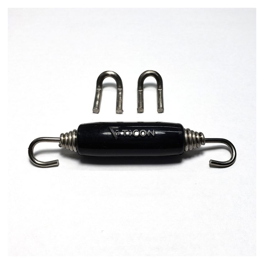 Stainless Bros Spring Tab Kit - Single SS304 (1 Spring 2 Hook and 1 Black Silicone Sleeve)