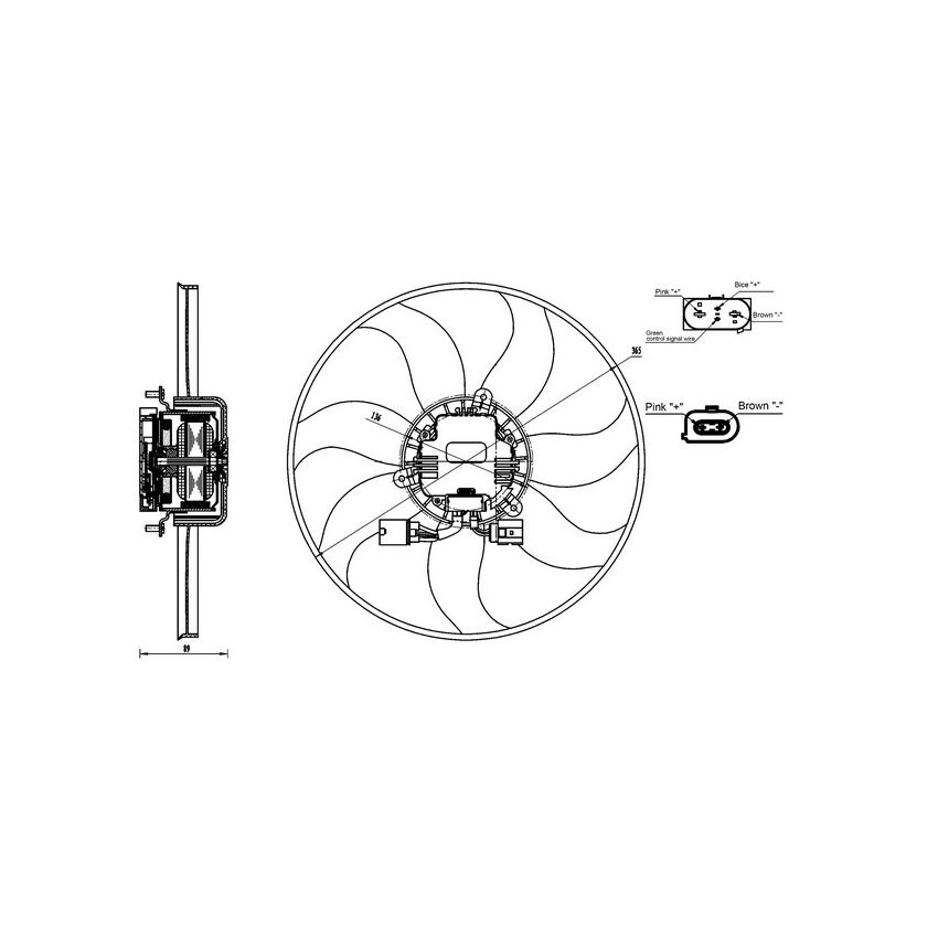 BEHR CFF 170 000S A/C Condenser Fan Assembly