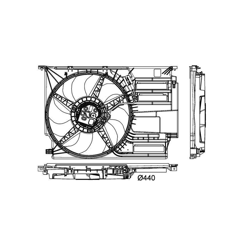 BEHR CFF 404 000P Engine Cooling Fan Motor