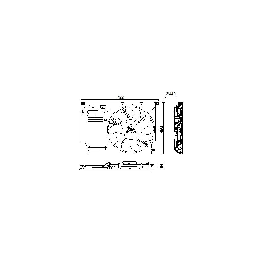 BEHR CFF 533 000P Engine Cooling Fan Assembly