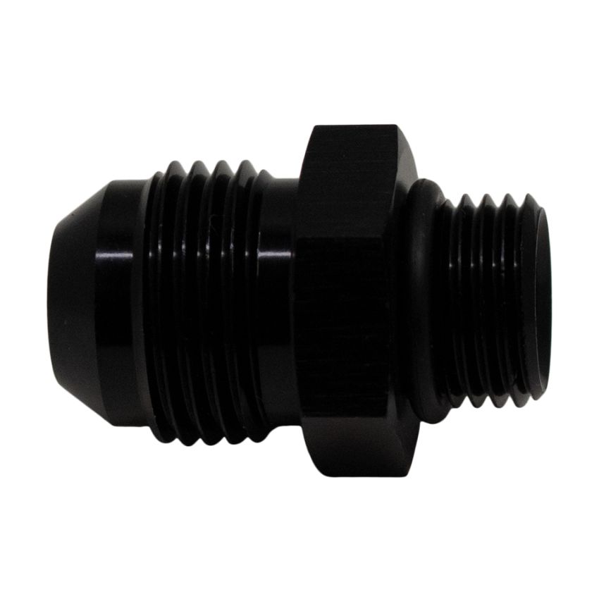 DeatschWerks 6AN ORB Male to 8AN Male Flare Adapter (Incl O-Ring) - Anodized Matte Black