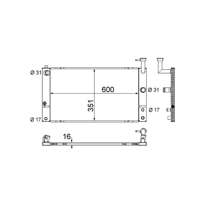 BEHR CR 1855 000S Radiator