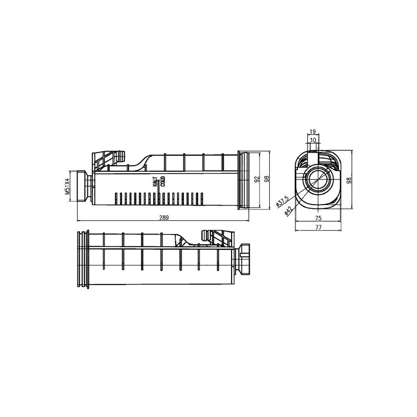 BEHR CRT 114 000S Engine Coolant Reservoir