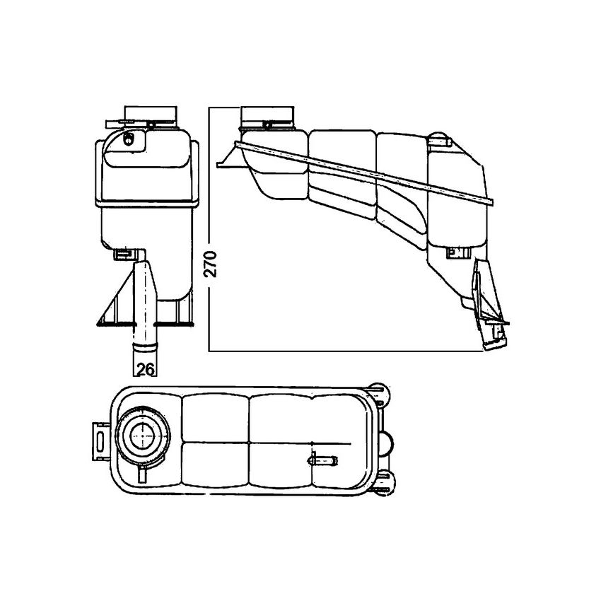 BEHR CRT 117 000S Engine Coolant Reservoir