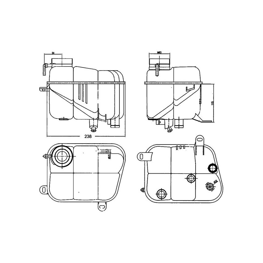 BEHR CRT 120 000S Engine Coolant Reservoir
