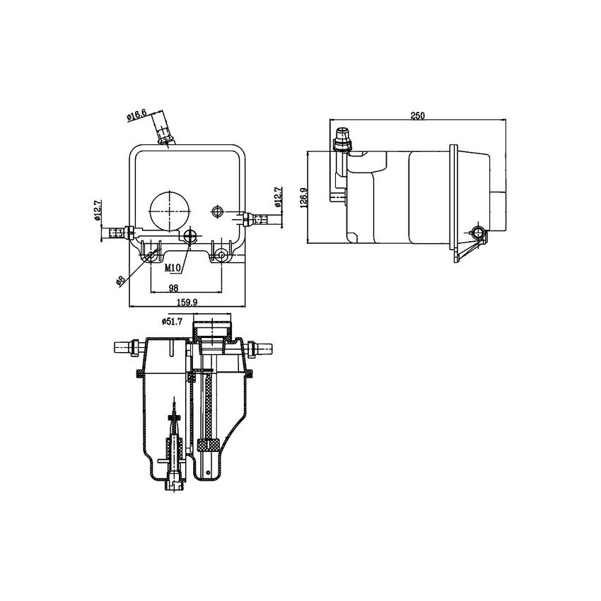 BEHR CRT 125 000S Engine Coolant Reservoir