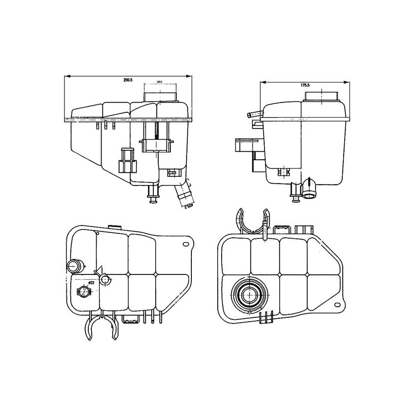 BEHR CRT 126 000S Engine Coolant Reservoir