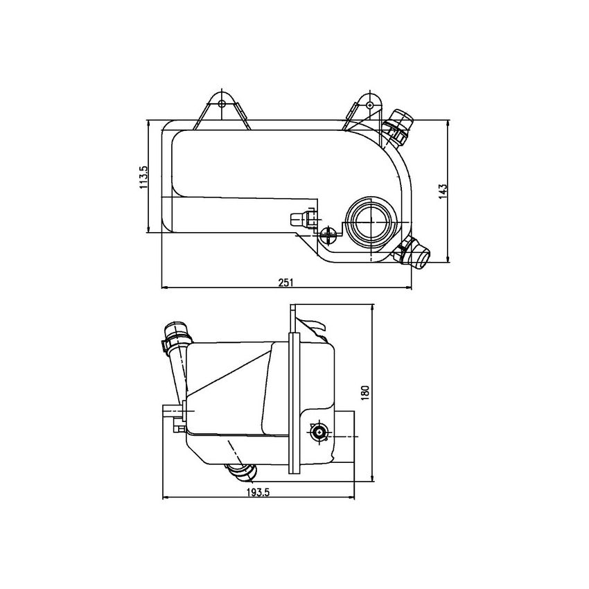 BEHR CRT 204 000S Engine Coolant Reservoir