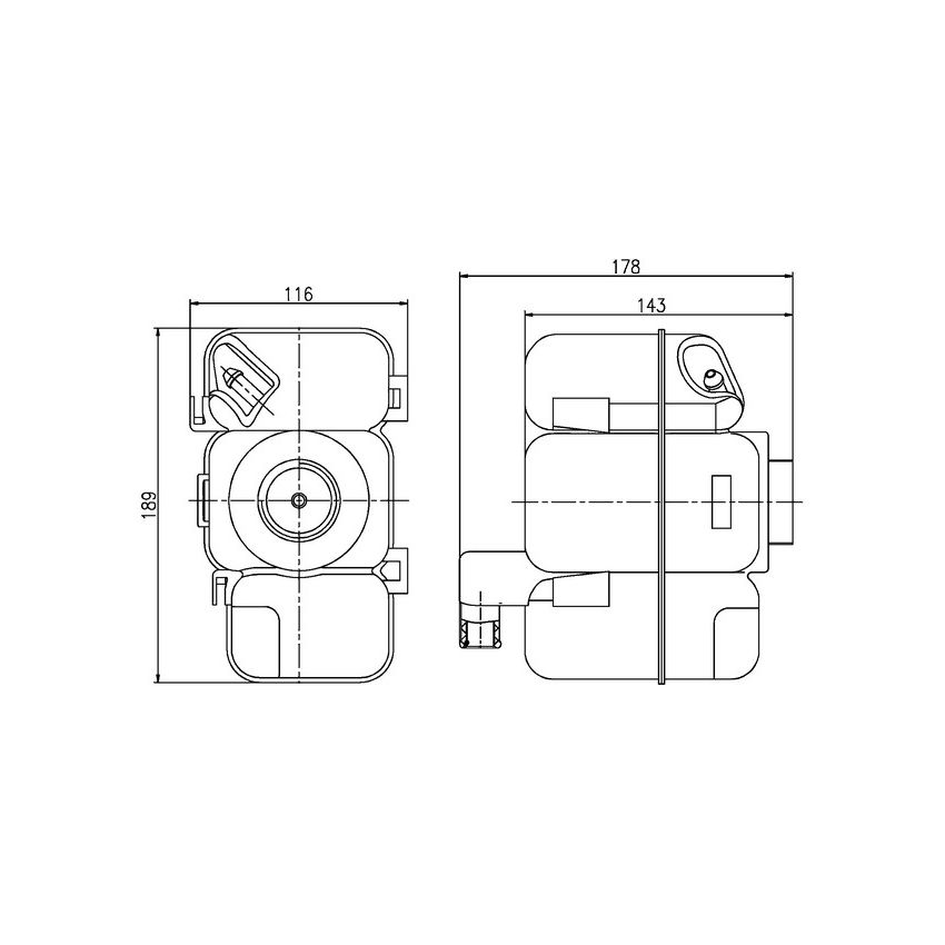BEHR CRT 206 000S Engine Coolant Reservoir
