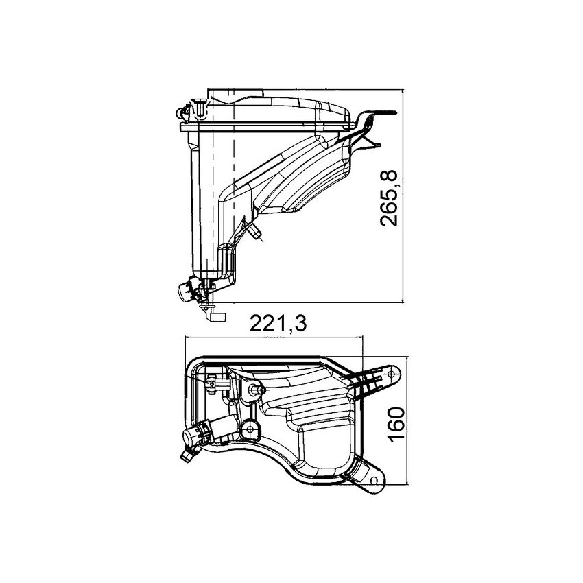 BEHR CRT 207 000S Engine Coolant Reservoir